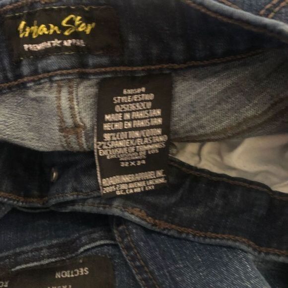 Urban Star Mens Dark Wash‎ Straight Leg Jeans Size 32x34 - Picture 6 of 7